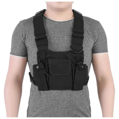 Universal Tactical Chest Pack Rig Heavy Duty Nylon Tactical Chest Rig Adjustable Tactical Chest Rig with Mag Pouches Hot Sale Outdoor Tactical Chest Rig Vest Tactical Chest Harness MOLLE Rig High Quality Tactical Vest for Hiking Hunting