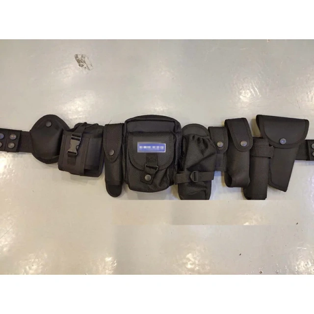 Lightweight Durable Waterproof Multi Functional Belt Eight Piece Security Equipment Patrol Nylon Oxford Canvas Belt  Premium Outdoor Tactical Duty Belts Kit Utility Belt Rig Modular Security Guard Equipment Utility Belt Modular Equipment