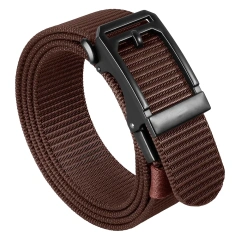 Adjustable Training Nylon Web Work Belt with Automatic Slide Buckle Adjustable Men's Ratchet Tactical Belt  High Quality multifunctional Duty Belt Double Snaps Security Tactical Belt Equipment wear-resistant Belts Accessories