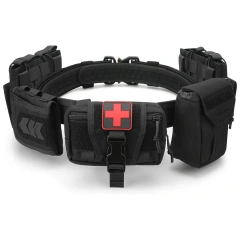 Adjustable Outdoor Quick Release Tactical Heavy Duty Belt Quick-release Buckle High Density Material Tactical Waist Belt  Durable Breathable Sports Reversible Ratchet Belt sports equipment Hiking Rigger Nylon Tactical Belt