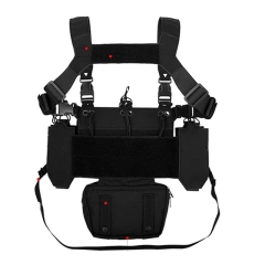 Tactical Chest Rig Tactical Molle Micro Chest Rigs Adjustable Detachable Tactical Modular Vest Chest Rig with Mag Pouch Customized Training Tactical Mini Rig Heavy Duty Camouflage Harness Vest Tactical Chest Rig Tactical Chest Rig Harness