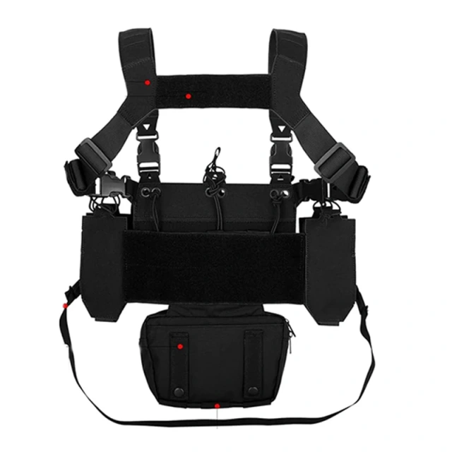 Tactical Chest Rig Tactical Molle Micro Chest Rigs Adjustable Detachable Tactical Modular Vest Chest Rig with Mag Pouch Customized Training Tactical Mini Rig Heavy Duty Camouflage Harness Vest Tactical Chest Rig Tactical Chest Rig Harness