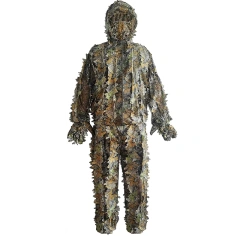 Premium Camouflage Lightweight Outdoor Game Training Adult 3D Leafy Camouflage Clothing Ghillie Suit Camo Suit for Hunting Outdoor Soft and Minimalist Camo Ghillie Suits 3D Leafy Hooded Hunting Simple and Minimalist Camouflage Ghillie Suits