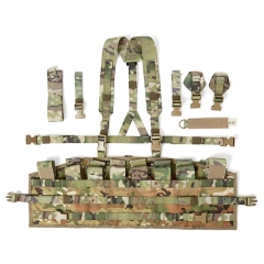 Heavy Duty Tactical Chest Rig Tactical MOLLE Chest Rig Vest with Straps Outdoor Tactical Chest Rig Outdoor Tactical Gear Molle Vest Pouch Bag Carrier Camouflage Tactical Chest Rig Heavy Duty Tactical Chest Rig Vest