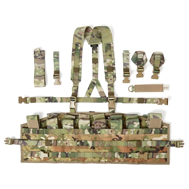 Heavy Duty Tactical Chest Rig Tactical MOLLE Chest Rig Vest with Straps Outdoor Tactical Chest Rig Outdoor Tactical Gear Molle Vest Pouch Bag Carrier Camouflage Tactical Chest Rig Heavy Duty Tactical Chest Rig Vest