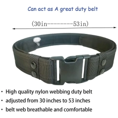 Wholesale Durable Versatile Sport Outdoor Enthusiasts Security Modular Equipment System Molded Duty Belt Tactical Utility Belt  Durable Waterproof Ratchet Belt Men Nylon Web Tactical Belt with Automatic Slide Buckle Durable Belt