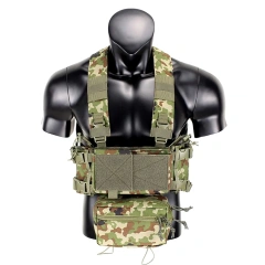 Best Selling Tactical Micro Gear Chest Rig Bags with Mag Pouch Tactical Camouflage Chest Rig Hanging Tactical Chest Rig Wholesale Tactical Molle Chest Rig Heavy Duty Tactical Vest Rig Camouflage Tactical Chest Rig Training Vest for Outdoor