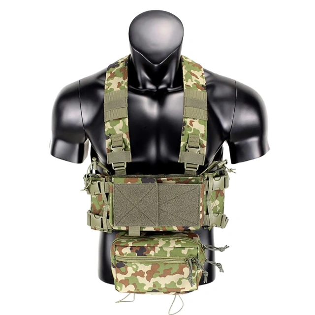 Best Selling Tactical Micro Gear Chest Rig Bags with Mag Pouch Tactical Camouflage Chest Rig Hanging Tactical Chest Rig Wholesale Tactical Molle Chest Rig Heavy Duty Tactical Vest Rig Camouflage Tactical Chest Rig Training Vest for Outdoor