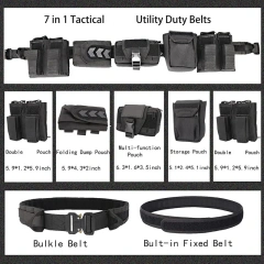 Sport Enthusiasts Mountaineering High Strength Tactical Belt Quick Release Rigger  Belt Premium Heavy Duty Belts for Men  Multifunctional Security Belts Adjustable Strap Tactical Training Duty Utility Belts with Pouches Holster tactic Waist Belt