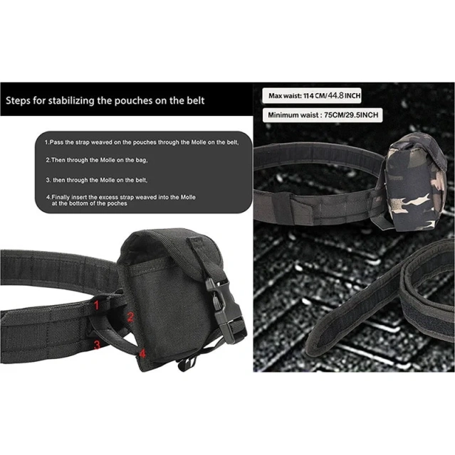 Wholesale High Quality Fashionable Tactical Belt with Quick Release Accessory Pouches Multifunctional Duty Belt for Men  Tactical Strap Nylon Thigh Belt Elastic Thigh Strap with Quick Release Buckle Games and Outdoors Unisex Tactical Belt