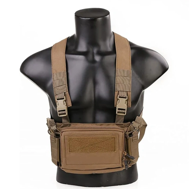 Good Quality Unisex Tactical Micro Chest Vest for Outdoor Mini Style Tactical Backpack Vest Tactical Molle Chest Rig Customized Outdoor Molle System Tactical Chest Rig High Quality Hunting Tactical Vest Gear Chest Rig for Hunting