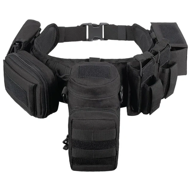 Adjustable Quick-release Buckle Hiking Camping Tactical Belt Sport Enthusiasts Multiple Tactical High Quality Duty Belts  Men's practical Detachable Belt Set Tactical Adjustable Strap Belt Inner Belt with Cell Phone Tool Bag Waist Holster Set