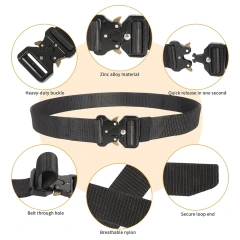 Molle Pouch Belts with Heavy Duty Quick Release Metal Buckle Security Molle Waist Bag Waist Work Tactical Belt  Camping and Everyday Use Tactical Security Duty Belts Multifunctional Flashlight Pouch Sets Utility Kit Belt Duty Belts