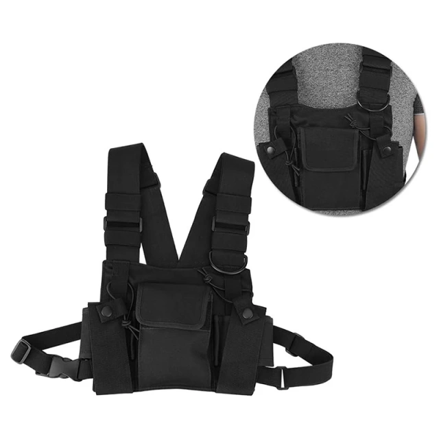 Universal Tactical Chest Pack Rig Heavy Duty Nylon Tactical Chest Rig Adjustable Tactical Chest Rig with Mag Pouches Hot Sale Outdoor Tactical Chest Rig Vest Tactical Chest Harness MOLLE Rig High Quality Tactical Vest for Hiking Hunting