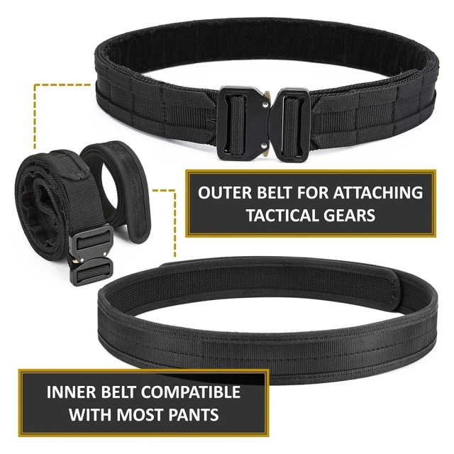 Adjustable Training Durable Quick Release Multifunctional Belt Tactical Durable  Heavy Duty Belt  Multi-functional Outdoor Hunting Waist Belt Training Equipment Quick  Detachable Release Metal Buckle Tactical Training Belt
