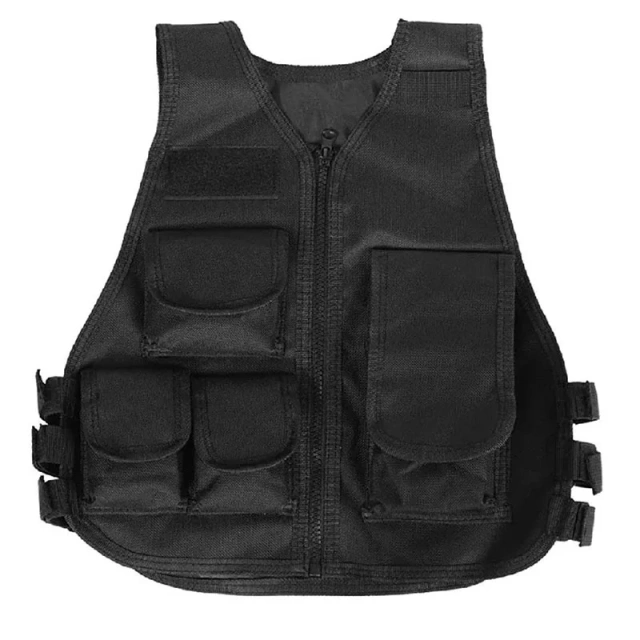 Durable Wholesale Tactical Vest Breathable Lightweight Assault Vest for Outdoor Adjustable Hunting Breathable Training Vest outdoors security Training Vest Children Cross Draw Vest stab-proof Sports Training vest