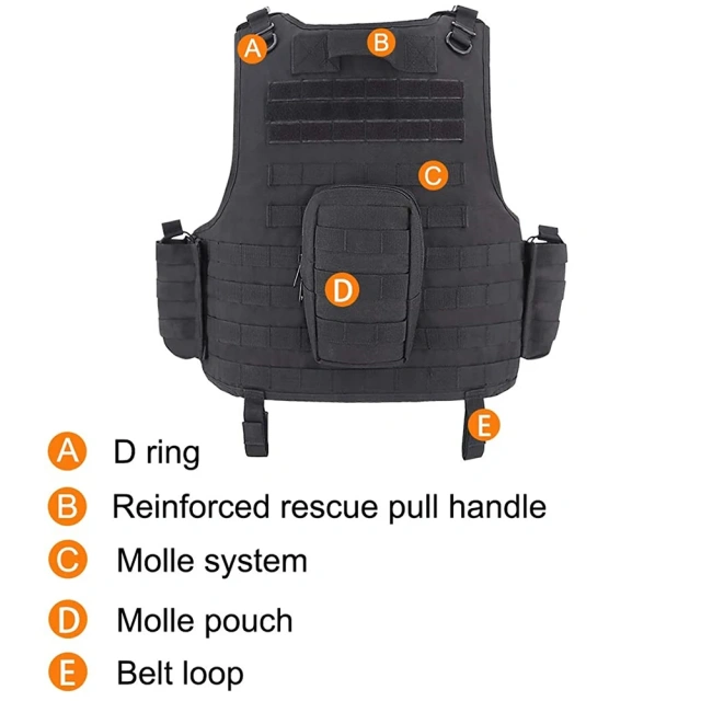 Training Paintball Vest Outdoor Equipment for Men  Outdoor Hunting Fishing Outdoor Training Vest Adjustable Chest Set Game Protective Vest   Hot selling Sports Training equipment security vest outdoors Breathable Training Vest