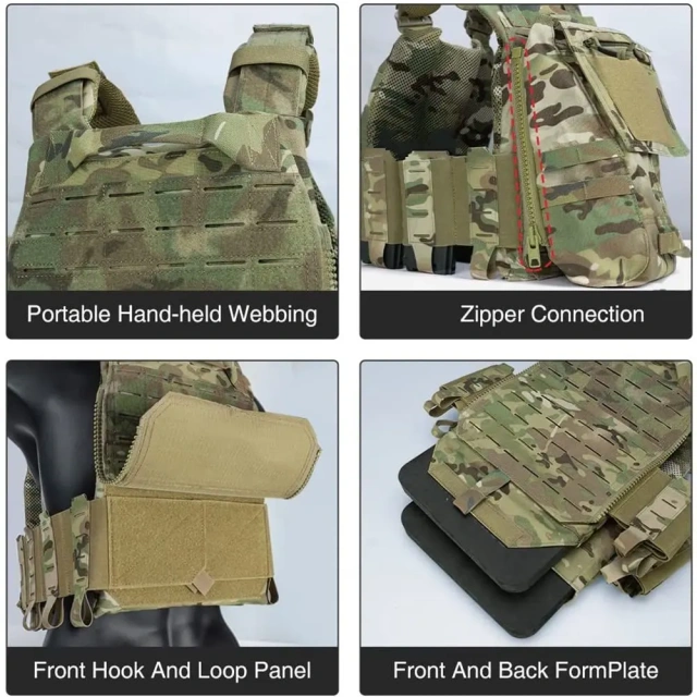 High Quality Tactical Sport Durable Vest Hunting Training Outdoors Breathable Outdoor Sports Camping Tactical Vest  Adjustable Workout Vest Men and Women multifunctional Designed Endurance Strength Training Weight Vest