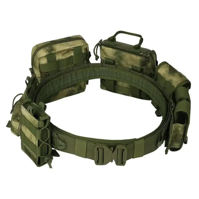 Wholesale Durable Practical Tactical Multifunctional Waist Bag High Quality Camouflage Belt With Pouches Modular Equipment  Hot selling Wear-resistant Lightweight Nylon Elastic Stretch Belt Men durable outdoors Casual Golf Tactical Belts