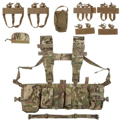 Best Selling Hunting Rig Harness for Tactical Heavy Duty Tactical Chest Hanger Rig Outdoor Tactical Chest Pack Rig military Outdoor Tactical Vest Chest Rig Tactical Chest Rig Adjustable Detachable Tactical Molle Chest Rigs