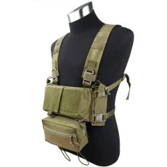 Wholesale Camouflage Tactical Vest Rig Lightweight Tactical Modular Chest Rig Heavy Duty Training Vest Rig Wholesale Tactical Equipment Chest Rig for Hunting Camouflage Tactical Vest Heavy Duty Tactical Vest Chest Rig
