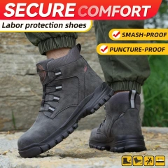 Fashionable Tactical Safety Oxford Work Boots High Quality Outdoor Hiking Sneaker Anti-smash  Protection multifunctional Boots Fashionable Oxford Boots Men Ankle Boots Tactical Outdoor Booties High Top Shoes for Men Platform wear-resistant Work Boots