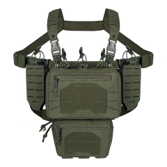 Adjustable Detachable Tactical Modular Vest with Mag Pouch Tactical Chest Rig Tactical Molle Micro Chest Rigs High Quality Tactical Chest Rig with Magazine Pouches Tactical Rig for Chest Outdoor Tactical Chest Rig