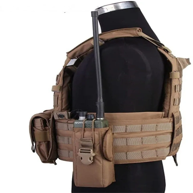 Professional Paintball Training Vest with Radio Pouch Triple Mag Pouch and Dump Pouch  Training Vest for Men Outdoor Training Vest Adjustable Lightweight Breathable 600D Polyester Training Modular Vest Breathable Assault Training Vest Wear-resistant secu