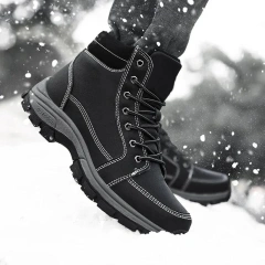 Winter Hiking Boots Tactical  Men Snow Warm Outdoor Sneakers Trekking Waterproof Large Size Wear-resistant Ankle Oxford Shoes Men Outdoor Winter Tactical Snow Super Warm Men Hiking Boots High Quality Waterproof High Top Big Size Men's Oxford Boots