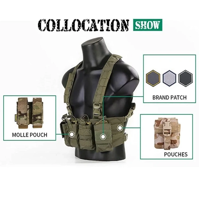 Easy Chest Vest Training Paintball Vest Use Independently or Disassembled  high-quality Adjustable Sports Training outdoors Breathable Training Vest    Adjustable multifunctional Training Vest Hunting Clothes lightweight Vest