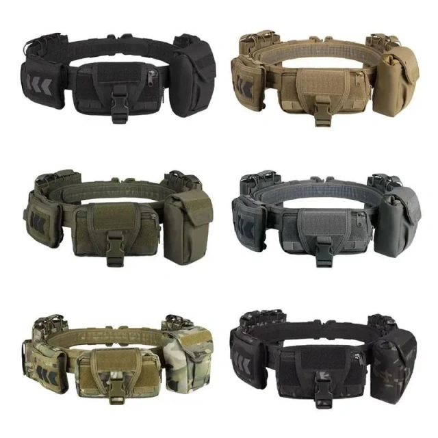Multifunctional Tactical Waist Bag Outdoor Climbing Storage Hiking Hunting Tactical Pouch Unloading Training Belt Pocket Bag  Hot selling Breathable Wear-resistant sports Tactical Duty Belts sports Casual Outdoor Nylon Webbing Belt