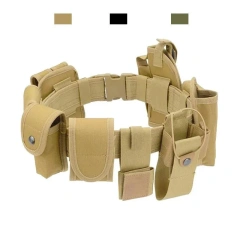 Practical Multifunctional Tactical Security Duty Belts Holster Flashlight Pouch Sets Utility Training Kit Belt Duty Belt   Wear-resistant Training durable Molle Belt Quick Release sports Rigger  Belt With Inch Inner Belts