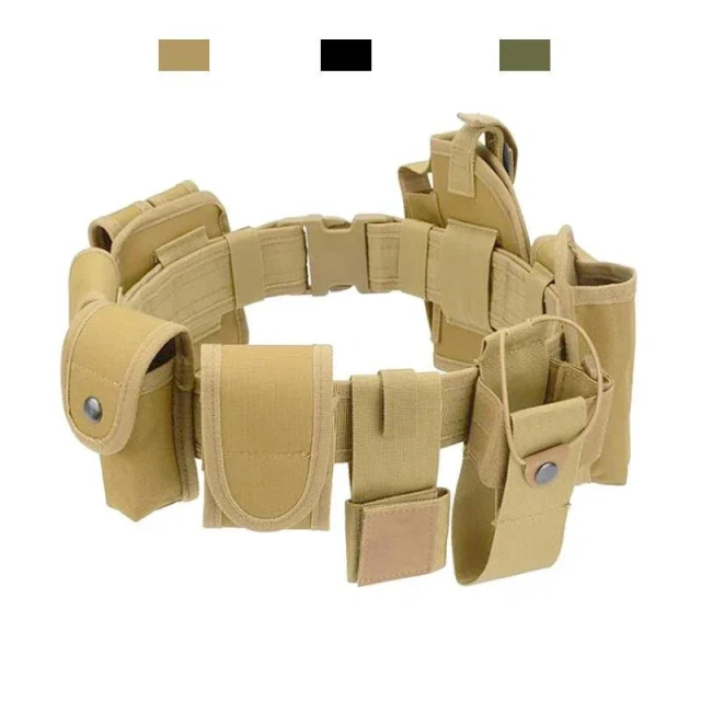 Practical Multifunctional Tactical Security Duty Belts Holster Flashlight Pouch Sets Utility Training Kit Belt Duty Belt   Wear-resistant Training durable Molle Belt Quick Release sports Rigger  Belt With Inch Inner Belts