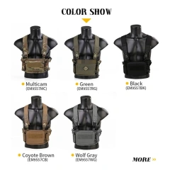Good Quality Unisex Tactical Micro Chest Vest for Outdoor Mini Style Tactical Backpack Vest Tactical Molle Chest Rig Customized Outdoor Molle System Tactical Chest Rig High Quality Hunting Tactical Vest Gear Chest Rig for Hunting