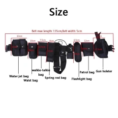 Tactical Belt Duty Belt Set Adjustable Nylon Security Belt Multifunctional Hunting Holster Flashlight Pouch Set  Hot selling Adjustable Wear-resistant multifunctional Tactical Belt Breathable Tactical Belt