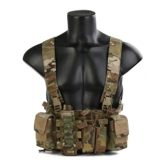 Custom Tactical Chest Rigs for Hunting Heavy Duty Tactical Chest Rig with Pouch Camo Harness Tactical Chest Rig Vest Customized Hunting Tactical Chest Rig High Quality Camouflage Molle Chest Rigs Outdoor Training Chest Rig for Tactical