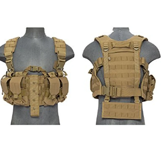 Customized Tactical Equipment Gear Hunting Vest Tactical Chest Harness MOLLE Rig Heavy Duty Tactical Chest Rig Vest Customized Tactical Equipment Gear Chest Rig Outdoor Tactical Camouflage Chest Rig High Quality Camo Tactical Vest Rig