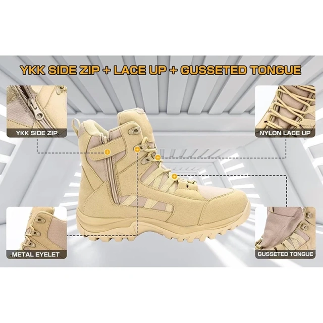 High Quality Tactical Men Boots Special Desert Boot Outdoor Oxford Outdoor Non-slip Hiking Breathable Desert Ankle Shoes Outdoor Custom Light Weight Double Sports Tactical Boots Training Boots Camping Anti-wear Oxford Fishing Hunting Sneakers