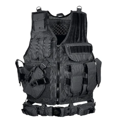 Wholesale Outdoor Good Quality Lightweight Training Tactical Vest Durable Training Vest Adjustable Tactical Vest for HuntingTraining Vest Hand for Outdoor Hunting outdoors Breathable Vest Adjustable durable security Training vest
