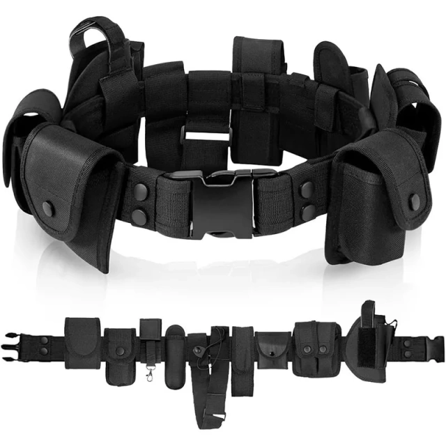 Tactical Outdoor Duty Utility Wear-resistant Waist Belt Durable and Fashionable Tactic Waist Belt High Quality Accessories Belts  Wear-resistant Lightweight Nylon Web Work Belt with Automatic Slide Buckle Adjustable Men's Ratchet Tactical Belt