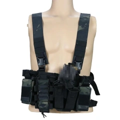 Hot Selling Tactical Equipment Vest Rig Pack Carrier Vest Hunting Training Mini Chest Harness Utility Tactical Chest Rig military Good Quality Camouflage Tactical Vest Outdoor Tactical Vest for Hunting Heavy Duty Tactical Chest Rig