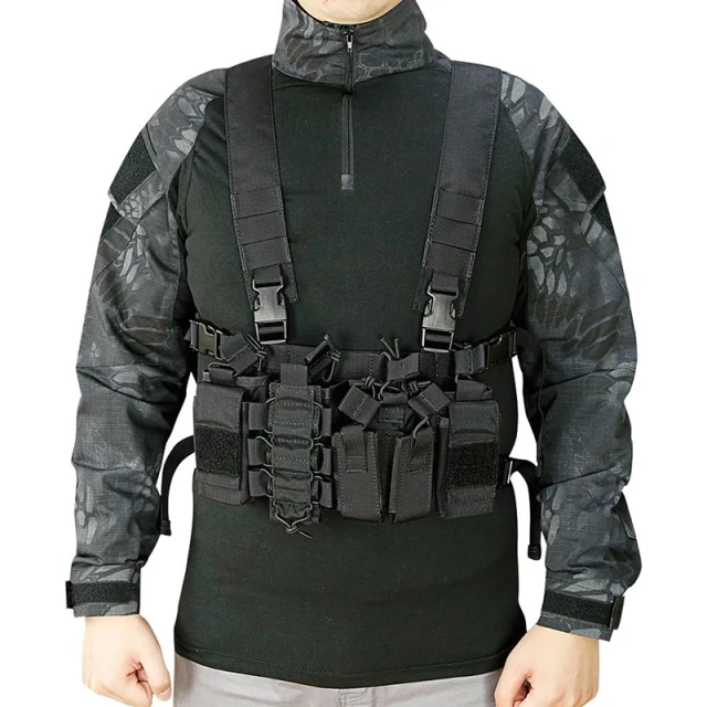 Outdoor Tactical Safety Vest with Magazine Pouch Tactical Chest Rig for Training High Quality Tactical Vest Chest Rig  Tactical Chest Rig Harness Vest Good Quality Tactical Vest Rig Bag with Magazine Pouch Tactical Chest Rig Bag