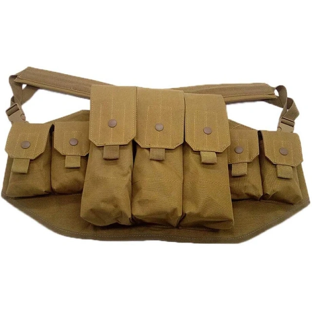 Custom Tactical Chest Rig Vest Outdoor Tactical Training Chest Rig Vest with Pouch Bag Tactical Camouflage Chest Rig Tactical Chest Rig for Hunting Outdoor Tactical Chest Harness Vest Camouflage Tactical Chest Rig Pouch Mag Bag