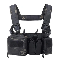 Wholesale Men Nylon Hunting Chest Rig Tactical Pack Chest Rig with Magazine Pouch Micro Tactical Chest Rig Wholesale Outdoor Tactical Harness Chest Rig High Quality Training Vest Chest Rig Utility Tactical Rig Pouch for Chest