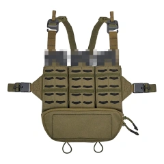 Tactical Chest Rig Vest Durable Tactical Safety Vest Chest Rig Adjustable Tactical  Vest Chest Rig with Belly Pouch Hot Selling Tactical Gears Chest Vest Lightweight Elastic Tactical Rig for Training Hunting Tactical Chest Rig