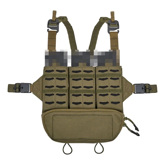 Tactical Chest Rig Vest Durable Tactical Safety Vest Chest Rig Adjustable Tactical  Vest Chest Rig with Belly Pouch Hot Selling Tactical Gears Chest Vest Lightweight Elastic Tactical Rig for Training Hunting Tactical Chest Rig