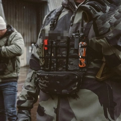 Durable Tactical Chest Rig Adjustable Chest Rig Tactical Vest Waterproof Tactical Vest Chest Rig with Belly Pouch Best Selling Woodland Tactical Vest Chest Bag Multifunctional Tactical Chest Rig Outdoor Hunting Vest Chest Rig