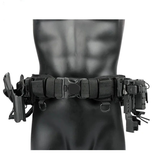 Lightweight Camping and Everyday Use Padded Patrol Belts Hunting Gadget Pouch Waist Bag Adjustable Outdoor Tactical Belt  Wholesale Training High Quality Golf Men Jeans Ratchet Belts men Duty Nylon Web Tactical Belt   with Automatic Buckle