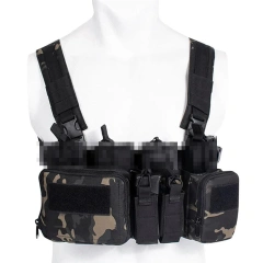 Customized Hunting Apparel Nylon Tactical Chest Rig Vest with Magazine Pouch Molle System Tactical Chest Rig Tactical Equipment Chest Rig Vest Tactical Carrier Chest Rig with Magazine Pouch Outdoor Tactical Hunting Vest