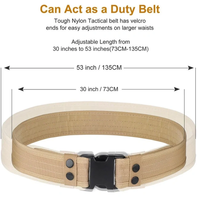 Outdoor Modular Equipment Security Utility Practical Tactical Belt with Components Pouches Bags Holster for Security Hunting  Outdoor wear-resistant Nylon Detachable Adjustable Multi-Function Set Nylon Waist Seal For Men And Women Tactical Belt